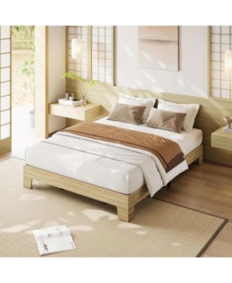 Easy Assembly Full Platform Bed Frame Space Saving, for Living Room, Guest Room