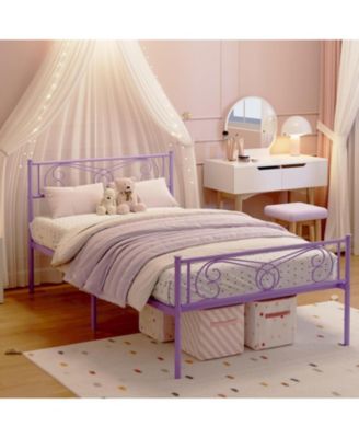 Easy Assembly Twin Size Metal Bed Frame Twin Bed Frames Space Saving, for Living Room, Guest Room - 24