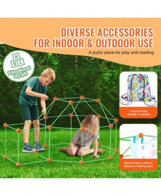 Fort Building Kit for Kids, 85PCS Glow in The Dark STEM Building Toys, Educational Gift for Old Boys & Girls