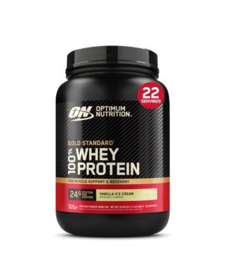 Gold Standard 100% Whey Protein Vanilla Ice Cream Protein Powder Drink Mix 24.05 oz