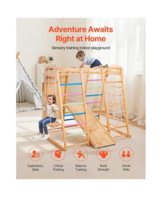 9-in-1 Toddler Indoor Jungle Gym with Climbing and Play Features