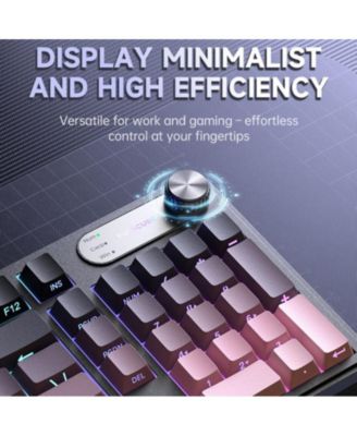 98-Key Wired Mechanical Keyboard - Waterproof, RGB Backlit, Multifunction Knob | Quiet Typing for Gaming, Office & Esports