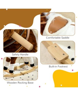 Rocking Horse Toddler Ride on Horse with Sound Saddle,