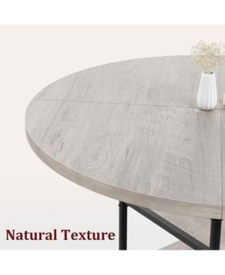 47-Inch Round Dining Table for 4 with 1.2-Inch Thick Board