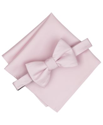 Men's Textured Bow Tie & Pocket Square Set