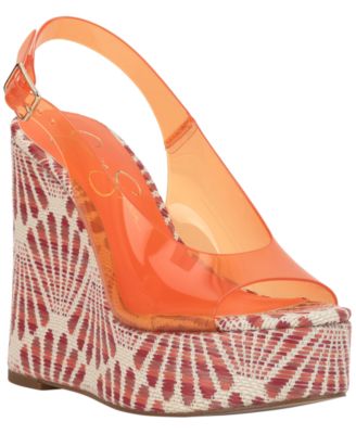 Women's Kaliese Slingback Peep-Toe Platform Wedge Sandals