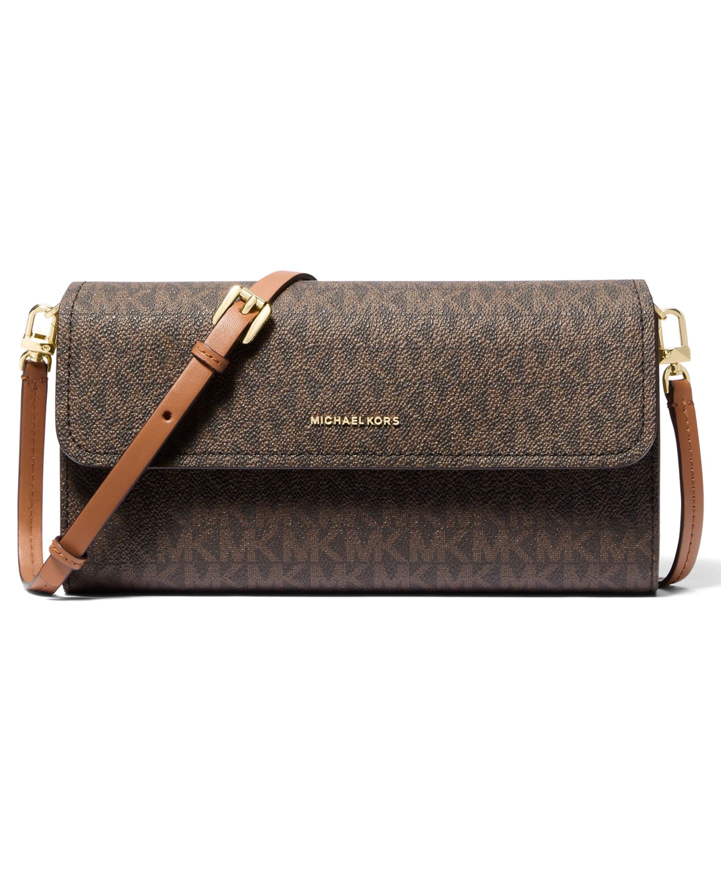 Женская сумка Michael Kors Jet Set East West Phone Extra Large Crossbody, цвет: Коричневый — фото 1
