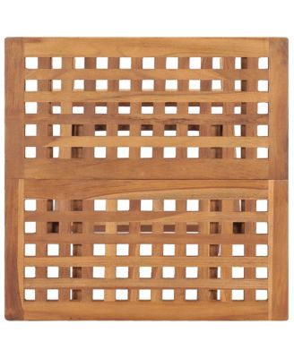 3 Piece Folding Patio Dining Set Solid Teak Wood