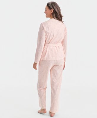 Women's 3-Piece Cotton Pajama Set