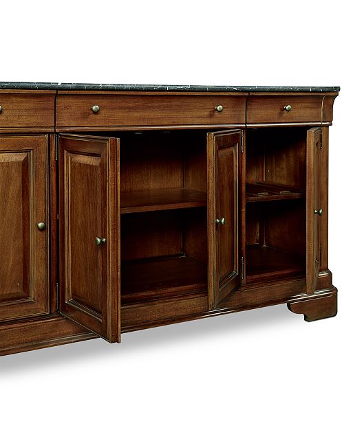Furniture Bordeaux Marble Top Credenza, Created for Macy's Furniture