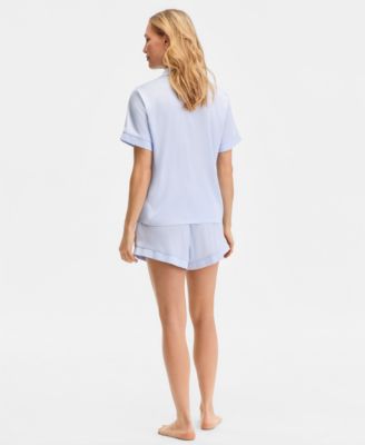 Women's Stretch Satin Short-Sleeve Pajama Set
