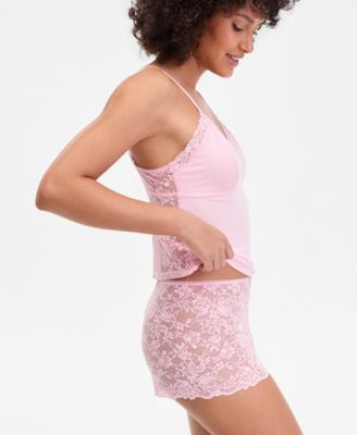 I.N.C International Concepts Women's Lace Back Tank & Shorts Set
