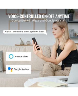 WiFi Sprinkler Timer, Single Outlet Smart Hose Faucet Timer with Brass Inlet, 2.4GHz WiFi/Bluetooth App Control, IPX6