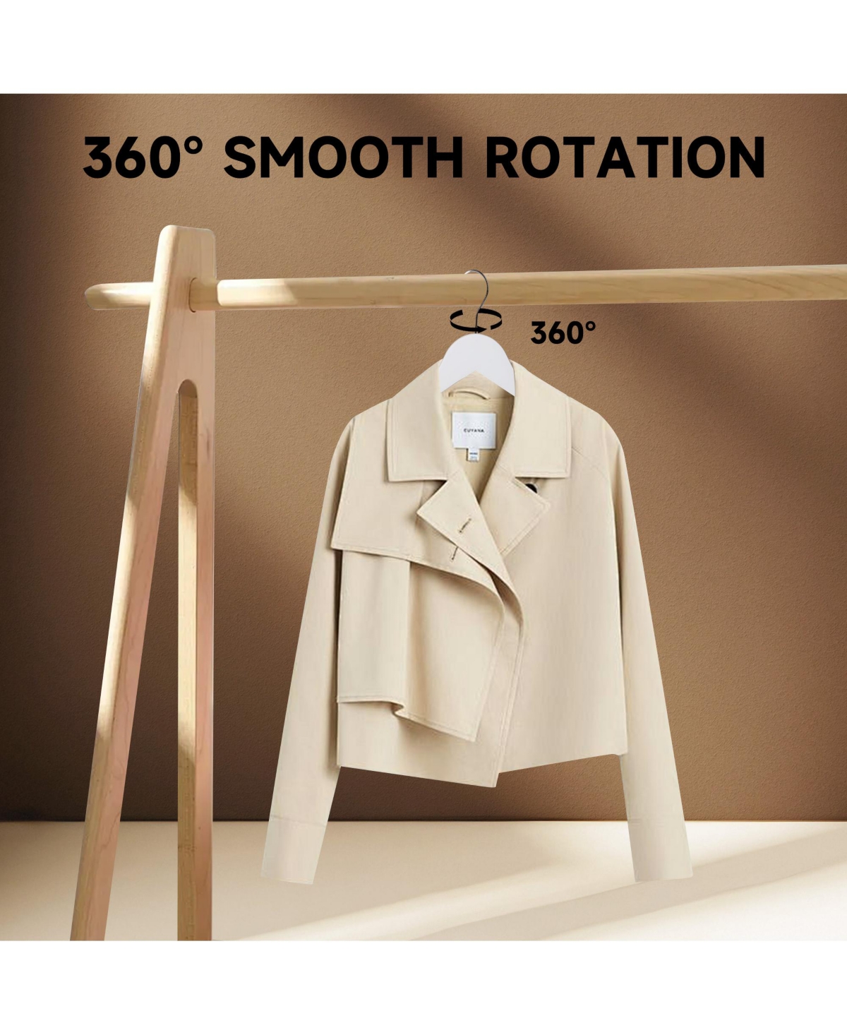 BP4U Premium Wooden Clothes Hangers, Solid Wood Coat Shirt top Hangers for Jackets, Shirts, Dresses, Blouse, Overcoat
