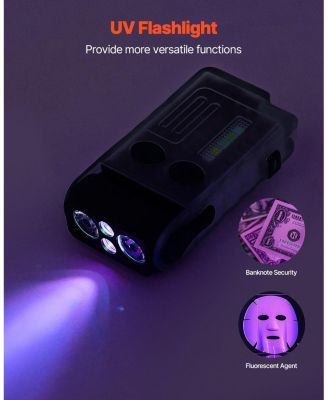 Rechargeable Mini Keychain LED Flashlight, 13 Lighting Modes, Clip, Magnetic Tail, 180° Rotating Head