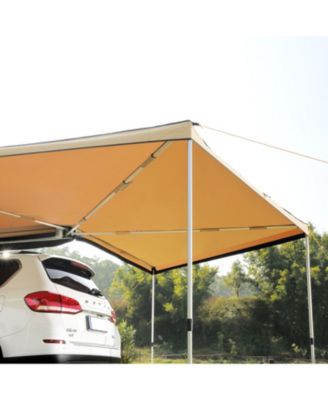 270 Degree Vehicle Awning, Retractable Car Side Awning, 8.2' Height, PU3000mm UV50+ with Waterproof Storage Bag