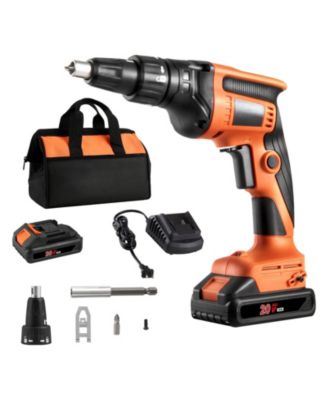 20V Max Brushless Drywall Screw Gun, 4200RPM Cordless Drywall Screwgun Kit with 2 Batteries, Charger, Belt Clip & Tool Bag