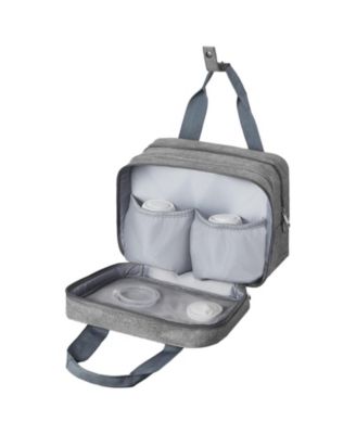 Wearable Breast Pump Bag with Ice Pack, Fits M5/M6, Storage for Pump Accessories & Breastmilk, Portable Carrying Case, Grey