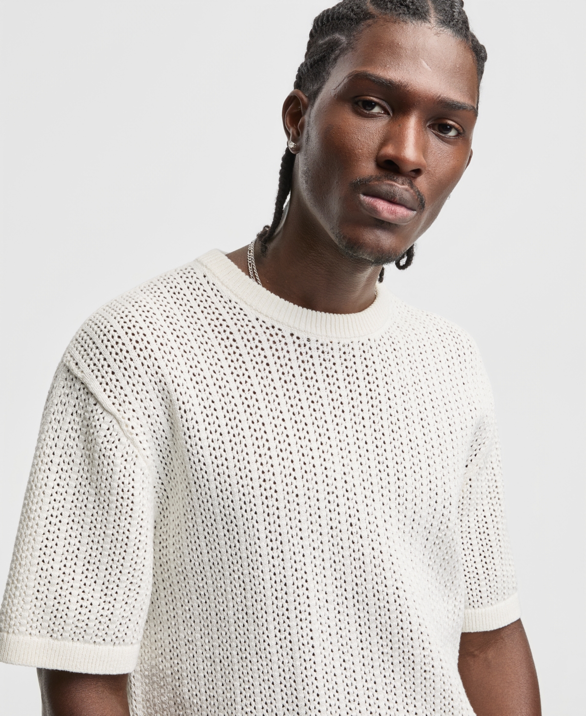 Mode of One Men's Relaxed-Fit Rio Crewneck Short-Sleeve Sweater, Macy's Exclusive