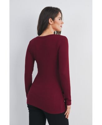 Maternity Henley Long Sleeve Nursing Top