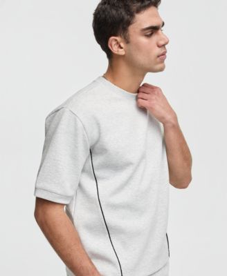 Men's Relaxed-Fit Piped Interlock T-Shirt