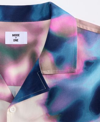 Men's Relaxed-Fit Spray Tie Dye Short-Sleeve Shirt