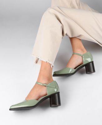 Women's Evangeline Block Heel Square Toe Pumps