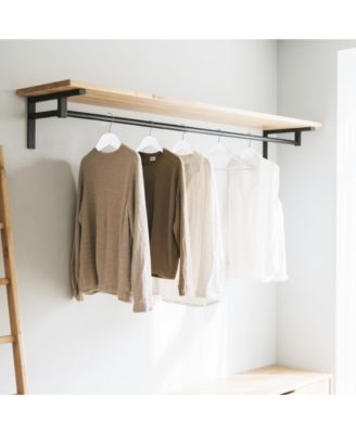 12-Pack Premium Wooden Suit Hangers with Non-Slip Pant Bar, Heavy Duty Solid Wood Coat Hangers for Jackets, Shirts, Dresses, Trousers