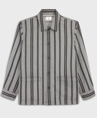 Men's Relaxed-Fit Striped Overshirt