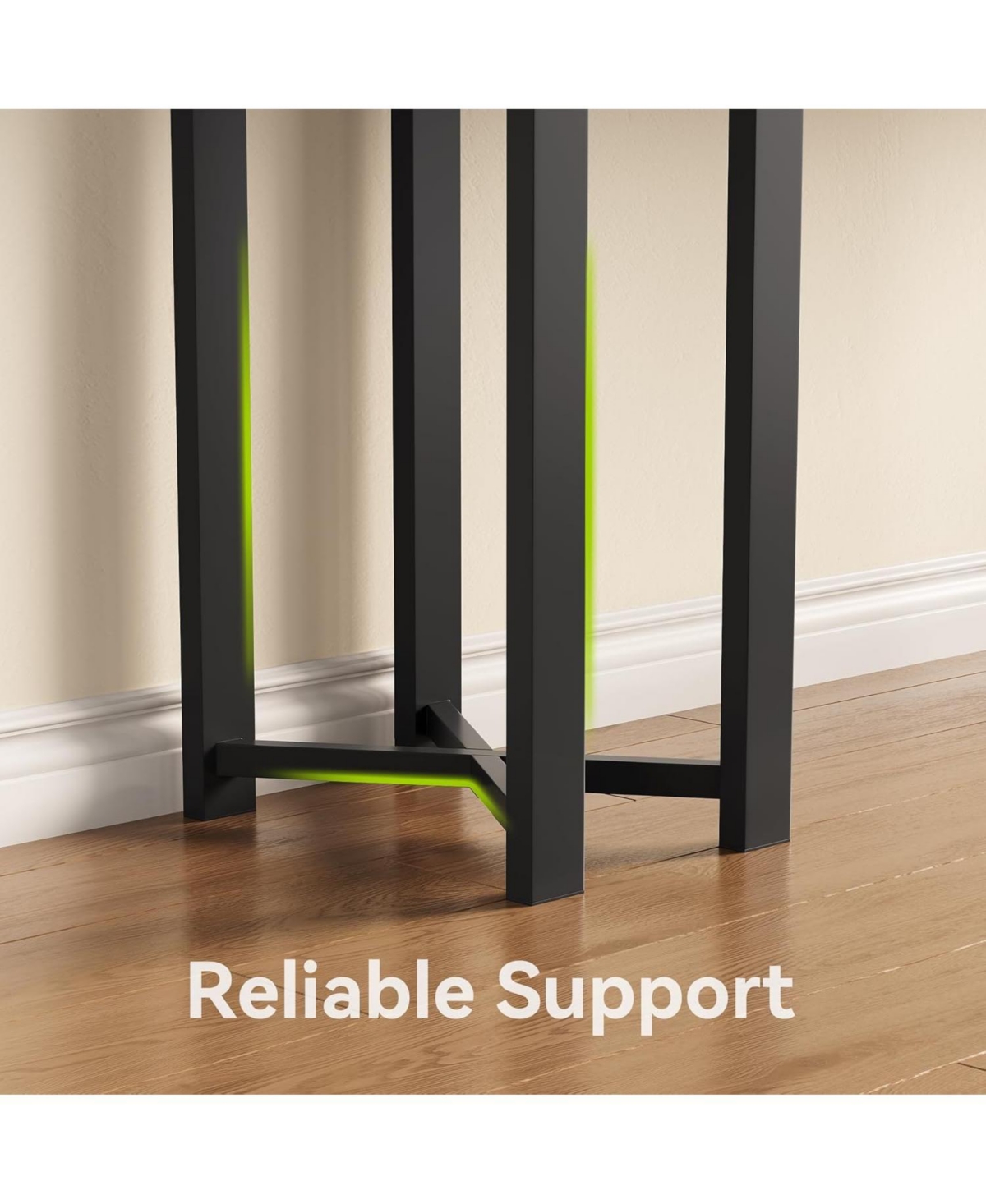 Tribesigns 63-Inch Console Table for Entryway, Industrial Behind Couch with Black Metal Frame, Minimalist Sofa Living Room