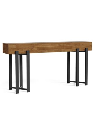 63-Inch Console Table for Entryway, Industrial Behind Couch Table with Black Metal Frame, Minimalist Sofa Table for Living Room