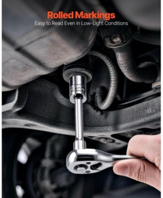 86-Piece Socket & Ratchet Set, 1/4" 3/8" 1/2" Drive SAE & Metric, Ratchet, Accessories, Storage Case, CR-V Steel