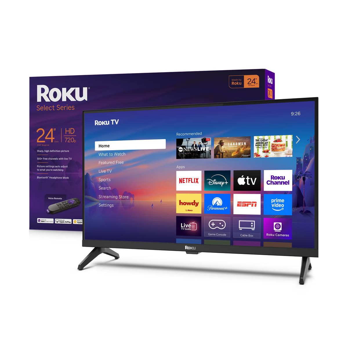 Roku 24" Select Series 720p Hd Smart Tv Hdr Streaming Wi-Fi Voice Control Indoor Entertainment - 24R2D5