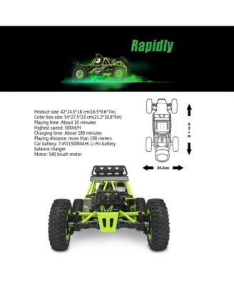 1:12 Scale 31 MPH High-Speed RC Off-Road Truck, 2.4GHz Remote with 330ft Range & LED Lights