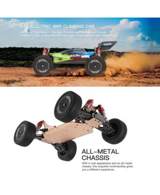 1:14 Scale 37 MPH High-Speed RC Car, 4WD Off-Road Monster Truck with 2.4GHz Remote & LED Lights