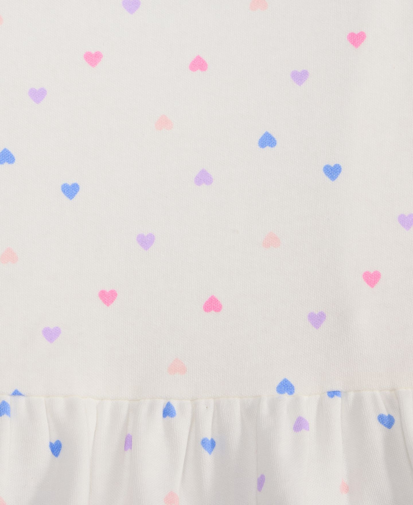 Футболка First Impressions Mix and Match Heart-Print Peplum T-Shirt для девочек-малышей, цвет: Белый — фото 2