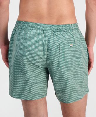 BOSS by Men's Squiggle Print 5" Swim Trunks