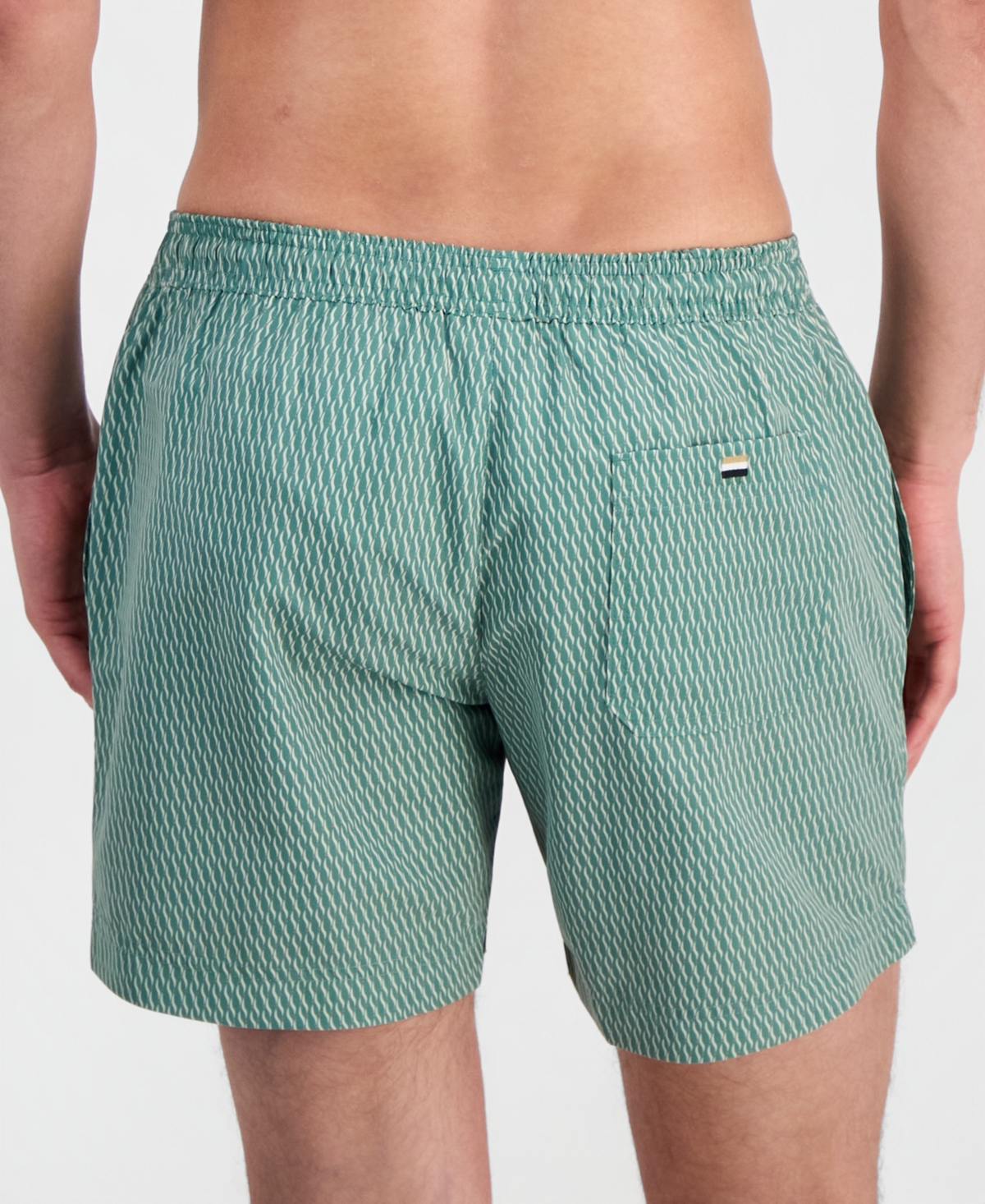 Boss by Hugo Men's Squiggle Print 5" Swim Trunks