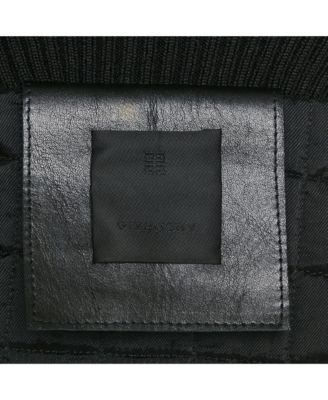 Women's Black Rib Knit And Leather Crop Jacket