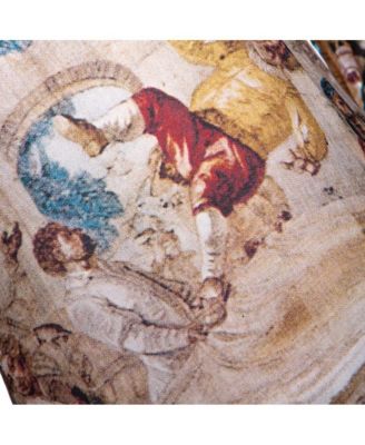 Women's Pre-Owned D&g Beige Abstract Printed Stretch Silk Long Sleeve Top