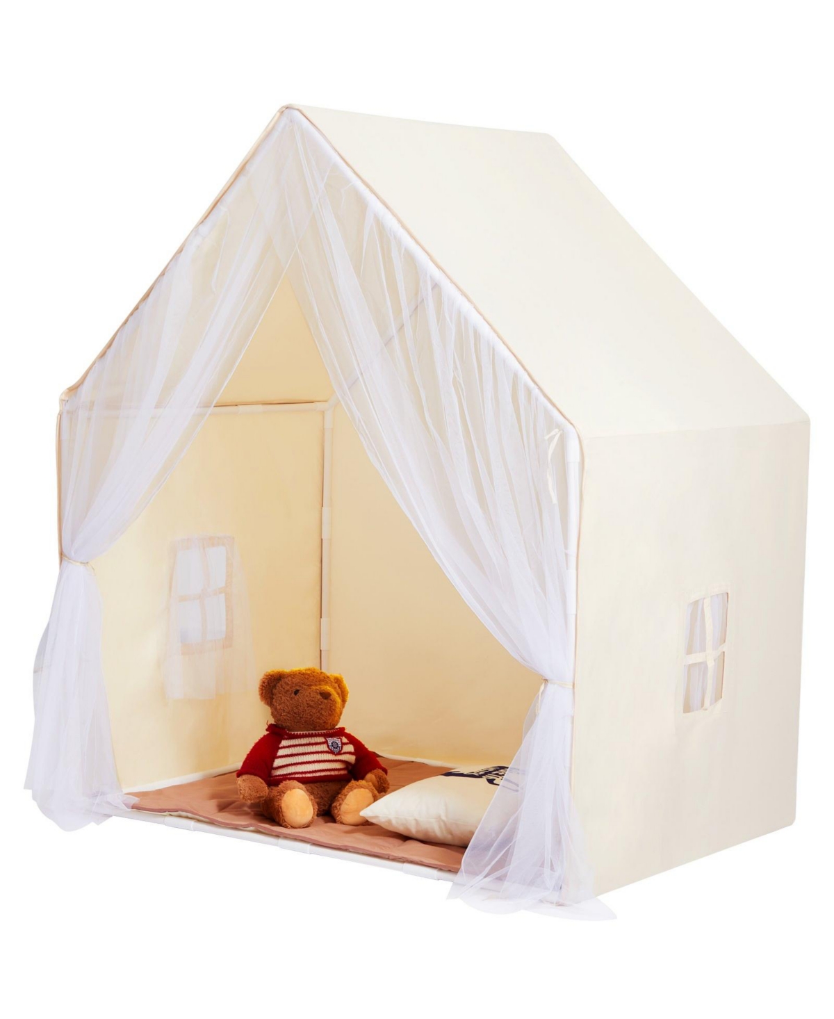Mecale Kids Play Tent, Ages 1-5, Includes Mat & Tent Light, Windowed Indoor/Outdoor Yurt Tent