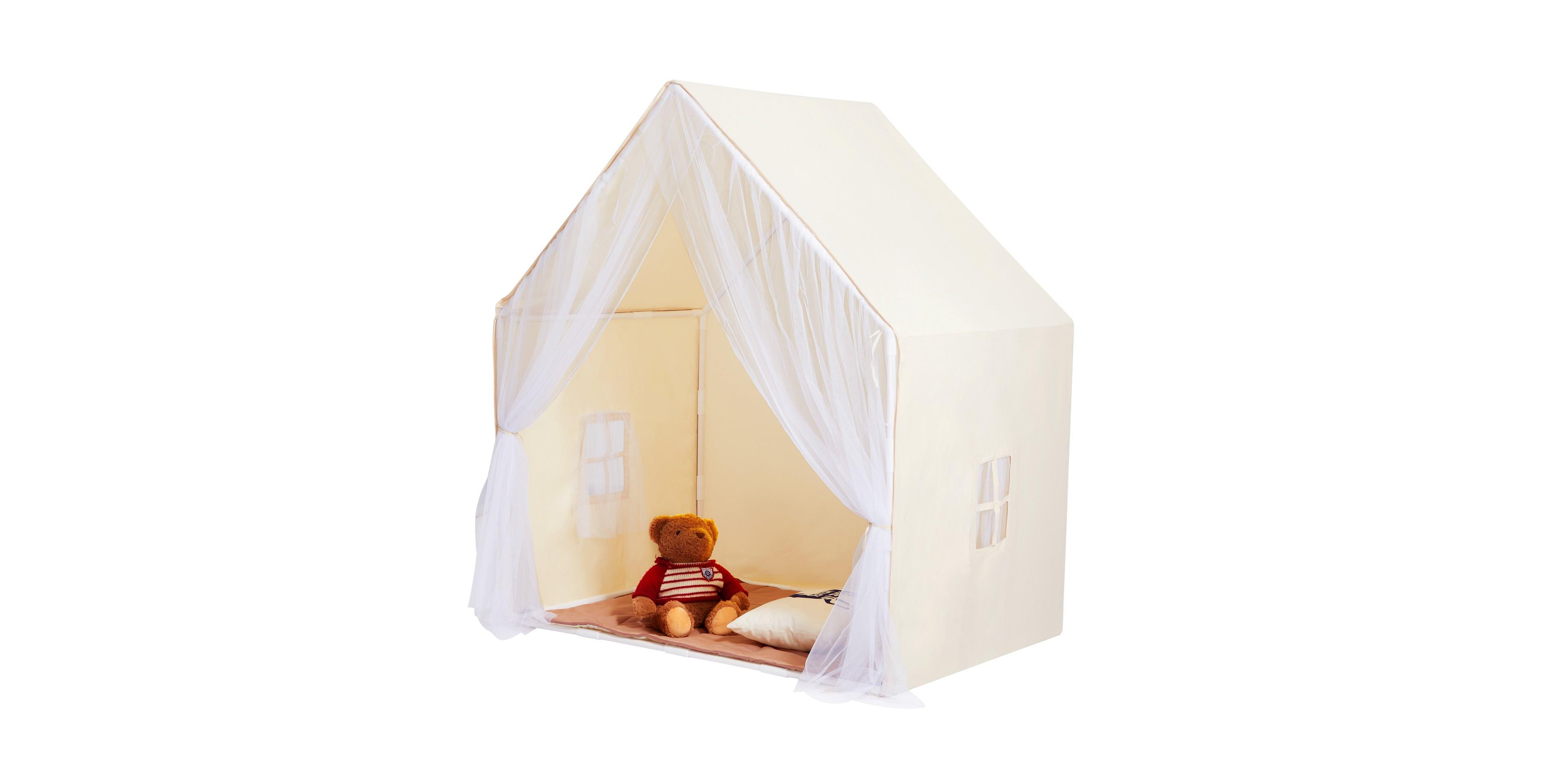 Mecale Kids Play Tent, Ages 1-5, Includes Mat & Tent Light, Windowed Indoor/Outdoor Yurt Tent