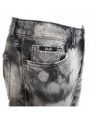 Women's Pre-Owned D&g Grey Acid Washed Denim Straight Fit Jeans