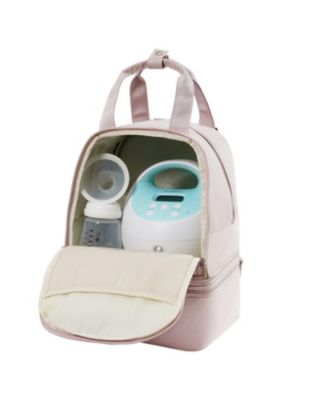 Breast Pump Backpack with Ice Pack, Fits S1/S2, Storage for Pump Accessories & Breastmilk, Portable Carrying Bag, Light Pink