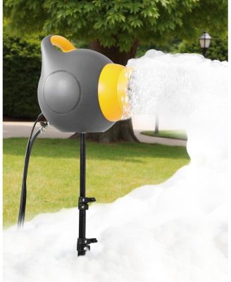 115W Party Foam Machine, Portable Foam Cannon with Tripod Stand, Powerful Foam Maker for Backyard, Pool & Outdoor Events, Grey/Yellow