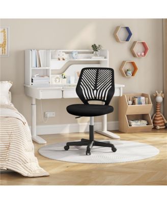 Office Chair Armless Desk Chair Mid Back Swivel Chair