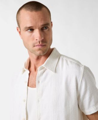 Men's Cotton Castro Linear Woven Short-Sleeve Shirt