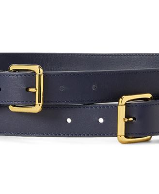 Double-Buckle Stacked Wide Belt