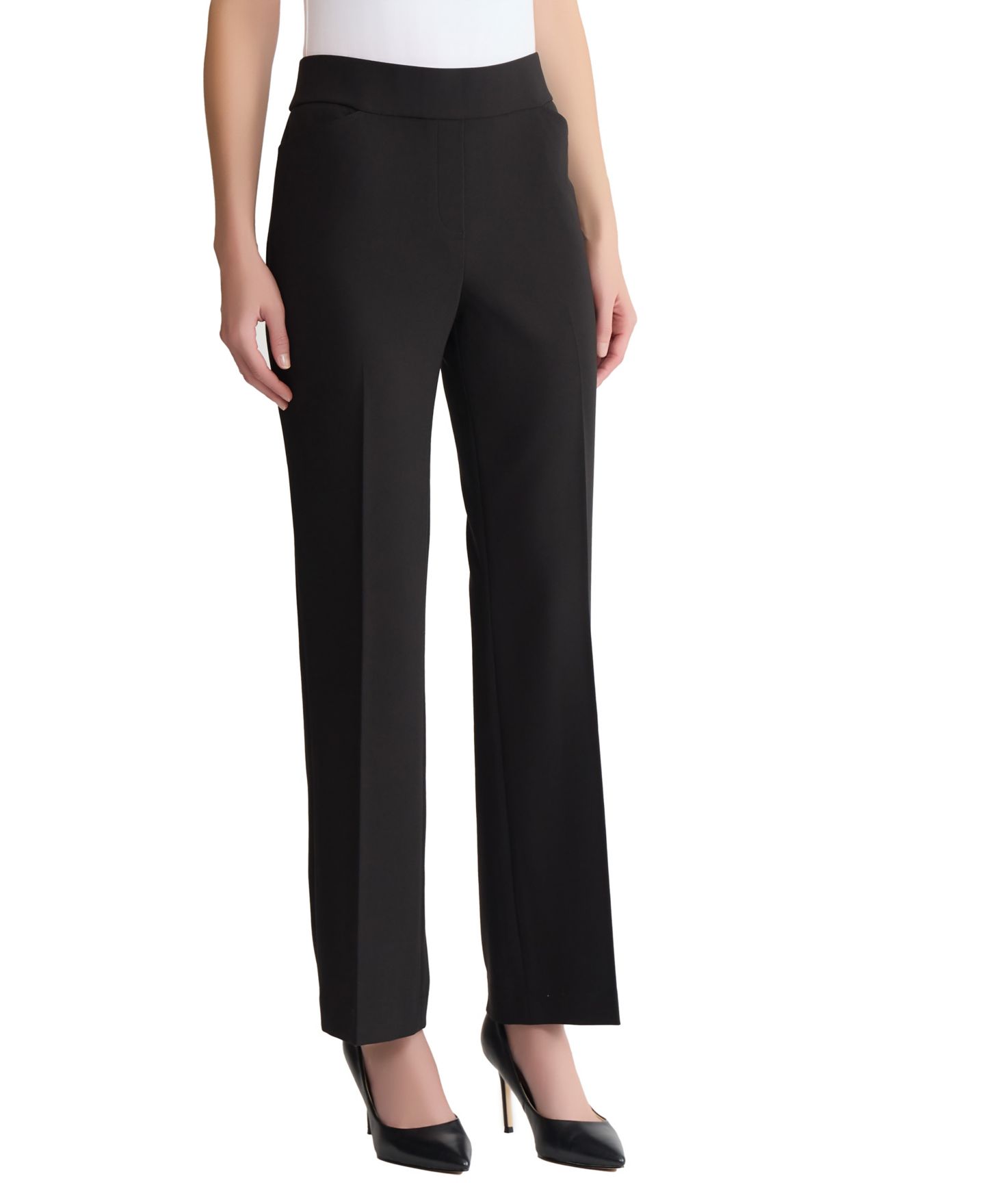 Женские брюки Jones New York Mid-Rise Diagonal Trousers, цвет: Чёрный — фото 2