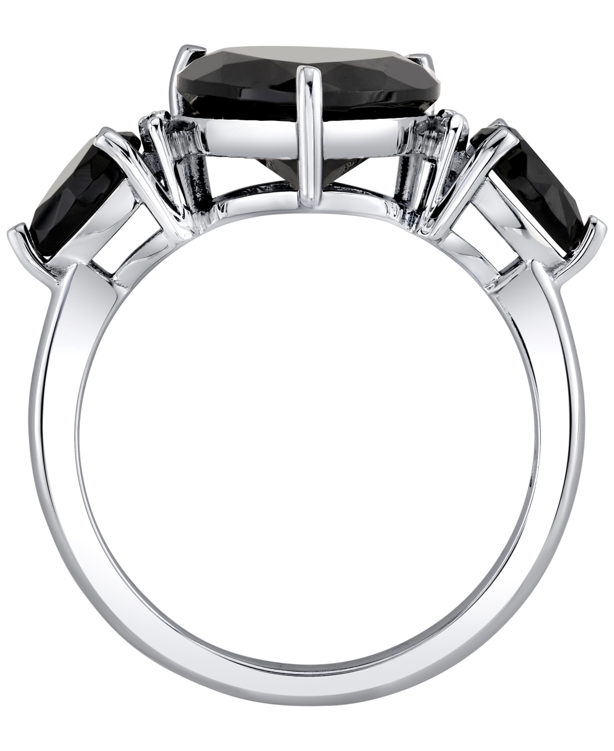 Macy's Onyx (3-1/2 ct. t.w.) & Diamond Accent Ring in Sterling Silver